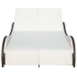 vidaXL Lettino Prendisole Doppio con Cuscino in Polyrattan Marrone