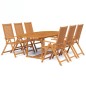 Set da Pranzo da Giardino 7 pz in Legno Massello di Acacia Set da Pranzo da Giardino 7 pz in Legno Massello di Acacia