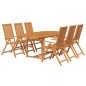 Set da Pranzo da Giardino 7 pz in Legno Massello di Acacia Set da Pranzo da Giardino 7 pz in Legno Massello di Acacia