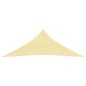 Parasole a Vela HDPE Triangolare 5x5x5 m Beige Parasole a Vela HDPE Triangolare 5x5x5 m Beige