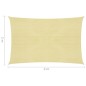 Parasole a Vela HDPE Rettangolare 2x4 Beige Parasole a Vela HDPE Rettangolare 2x4 Beige