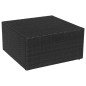 vidaXL Sedia da Giardino con Poggiapiedi in Polyrattan Nero vidaXL Sedia da Giardino con Poggiapiedi in Polyrattan Nero
