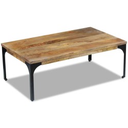Tavolino da Caffè in Legno di Mango 100x60x35 cm