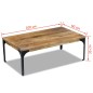 Tavolino da Caffè in Legno di Mango 100x60x35 cm