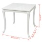 Tavolo da Pranzo 80x80x76 cm Bianco Lucido Tavolo da Pranzo 80x80x76 cm Bianco Lucido