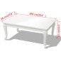 Tavolino da Salotto 100x60x42 cm Bianco Lucido Tavolino da Salotto 100x60x42 cm Bianco Lucido
