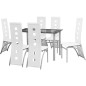 Set Sala Da Pranzo 7 Pezzi Bianco Set Sala Da Pranzo 7 Pezzi Bianco