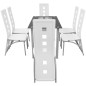 Set Sala Da Pranzo 7 Pezzi Bianco Set Sala Da Pranzo 7 Pezzi Bianco