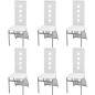 Set Sala Da Pranzo 7 Pezzi Bianco Set Sala Da Pranzo 7 Pezzi Bianco