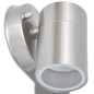 Lampada LED da Parete 2 pz Acciaio Inox Proiezione Basso