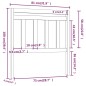 Testiera Letto Bianca 81x4x100 cm in Legno Massello di Pino Testiera Letto Bianca 81x4x100 cm in Legno Massello di Pino