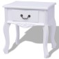 Armadietti da letto 2 pezzi MDF Bianco Armadietti da letto 2 pezzi MDF Bianco