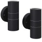 Applique LED Parete 2 pz Acciaio Inox Proiezione Alto/ Basso Applique LED Parete 2 pz Acciaio Inox Proiezione Alto/ Basso