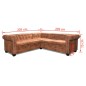 Divano Chersterfield ad Angolo 5 Posti in Similpelle Marrone Divano Chersterfield ad Angolo 5 Posti in Similpelle Marrone