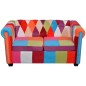 Divano Chesterfield a 2 Posti in Tessuto Divano Chesterfield a 2 Posti in Tessuto