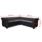 vidaXL Divano Angolare Chesterfield a 5 Posti Pelle Artificiale Nera vidaXL Divano Angolare Chesterfield a 5 Posti Pelle Artificiale Nera