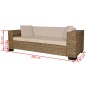 Divano a 3 Posti Set 8 pz in Vero Rattan Divano a 3 Posti Set 8 pz in Vero Rattan