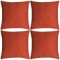 Set 4 Federe per Cuscini in Simil-Lino Terracotta 80x80 cm Set 4 Federe per Cuscini in Simil-Lino Terracotta 80x80 cm