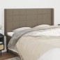 Testiera ad Orecchio Tortora 163x16x118/128 cm in Tessuto Testiera ad Orecchio Tortora 163x16x118/128 cm in Tessuto