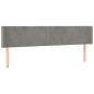 Testiera ad Orecchio Grigio Chiaro 183x16x78/88 cm in Velluto Testiera ad Orecchio Grigio Chiaro 183x16x78/88 cm in Velluto