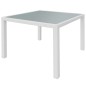 vidaXL Set da Pranzo da Giardino 5 pz in Polyrattan Bianco Crema vidaXL Set da Pranzo da Giardino 5 pz in Polyrattan Bianco Crema