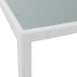 vidaXL Set da Pranzo da Giardino 5 pz in Polyrattan Bianco Crema vidaXL Set da Pranzo da Giardino 5 pz in Polyrattan Bianco Crema