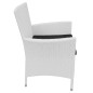 vidaXL Set da Pranzo da Giardino 5 pz in Polyrattan Bianco Crema vidaXL Set da Pranzo da Giardino 5 pz in Polyrattan Bianco Crema