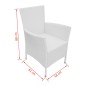 vidaXL Set da Pranzo da Giardino 5 pz in Polyrattan Bianco Crema vidaXL Set da Pranzo da Giardino 5 pz in Polyrattan Bianco Crema