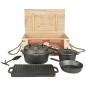 Esschert Design Fornelli da campeggio set da sette pezzi Nero FF240 Esschert Design Fornelli da campeggio set da sette pezzi Nero FF240