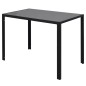 Set Tavolo da Pranzo 7 Pezzi Nero Set Tavolo da Pranzo 7 Pezzi Nero