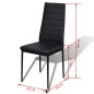 Set Tavolo da Pranzo 7 Pezzi Nero Set Tavolo da Pranzo 7 Pezzi Nero
