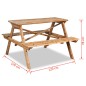 Tavolo da Picnic 120x120x78 cm in Bambù Tavolo da Picnic 120x120x78 cm in Bambù