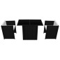 Set da Bistrot 3 pz con Cuscini in Polyrattan Nero Set da Bistrot 3 pz con Cuscini in Polyrattan Nero