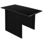 Set da Bistrot 3 pz con Cuscini in Polyrattan Nero Set da Bistrot 3 pz con Cuscini in Polyrattan Nero