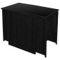 Set da Bistrot 3 pz con Cuscini in Polyrattan Nero Set da Bistrot 3 pz con Cuscini in Polyrattan Nero