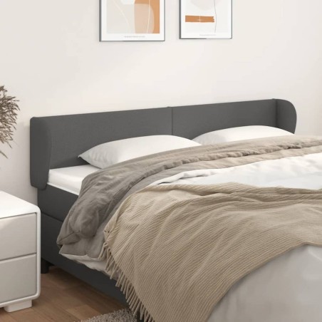 Testiera ad Orecchio Grigio 163x23x78/88 cm in Similpelle