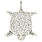 Tappeto di Peluche a Forma di Leopardo 139 cm Bianco Tappeto di Peluche a Forma di Leopardo 139 cm Bianco