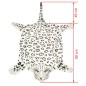 Tappeto di Peluche a Forma di Leopardo 139 cm Bianco Tappeto di Peluche a Forma di Leopardo 139 cm Bianco
