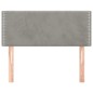 vidaXL Testiera Grigio Chiaro 100x5x78/88 cm in Velluto