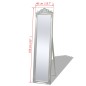 Specchio a Pavimento in Stile Barocco 160x40 cm Argento Specchio a Pavimento in Stile Barocco 160x40 cm Argento