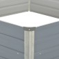 vidaXL Letto di Coltura Rialzato 129x129x46 cm Acciaio Zincato Grigio vidaXL Letto di Coltura Rialzato 129x129x46 cm Acciaio Zincato Grigio