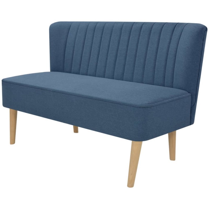 vidaXL Divano in Tessuto 117x55,5x77 cm Blu 