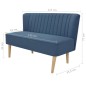 vidaXL Divano in Tessuto 117x55,5x77 cm Blu 