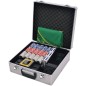 Set da Poker/Blackjack con 600 Chips Laser Alluminio Set da Poker/Blackjack con 600 Chips Laser Alluminio