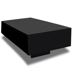 vidaXL Tavolino da Salotto Nero Lucido