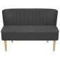 Divano in Stoffa 117x55,5x77 cm Grigio Scuro