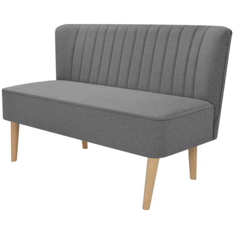 vidaXL Divano in Tessuto 117x55,5x77 cm Grigio Chiaro vidaXL Divano in Tessuto 117x55,5x77 cm Grigio Chiaro