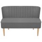 vidaXL Divano in Tessuto 117x55,5x77 cm Grigio Chiaro vidaXL Divano in Tessuto 117x55,5x77 cm Grigio Chiaro