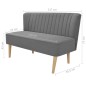 vidaXL Divano in Tessuto 117x55,5x77 cm Grigio Chiaro vidaXL Divano in Tessuto 117x55,5x77 cm Grigio Chiaro