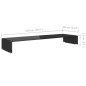 vidaXL Mobile/Rialzo Porta TV in Vetro Nero 100x30x13 cm vidaXL Mobile/Rialzo Porta TV in Vetro Nero 100x30x13 cm